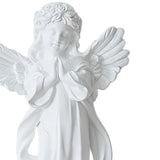 Maxbell Maxbell Angel Wall Sculpture Resin Cherub Statue for Sofa TV Background Home Bedroom White