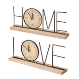 Maxbell Tabletop Clock Creative Desktop Decoration for Home Decor Office Living Room LOVE