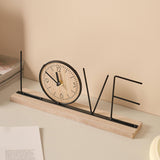 Maxbell Tabletop Clock Creative Desktop Decoration for Home Decor Office Living Room LOVE
