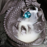 Maxbell Backflow Incense Burner Dragon Statue Aroma Ornament for Indoor Table Office