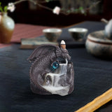 Maxbell Backflow Incense Burner Dragon Statue Aroma Ornament for Indoor Table Office