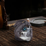 Maxbell Backflow Incense Burner Dragon Statue Aroma Ornament for Indoor Table Office