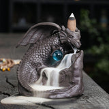 Maxbell Backflow Incense Burner Dragon Statue Aroma Ornament for Indoor Table Office
