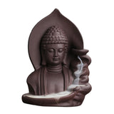 Maxbell Backflow Incense Burner Creative Buddha Statue for Relaxation Bedroom Office
