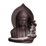 Maxbell Backflow Incense Burner Creative Buddha Statue for Relaxation Bedroom Office
