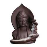 Maxbell Backflow Incense Burner Creative Buddha Statue for Relaxation Bedroom Office