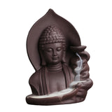Maxbell Backflow Incense Burner Creative Buddha Statue for Relaxation Bedroom Office