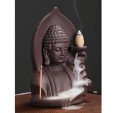 Maxbell Backflow Incense Burner Creative Buddha Statue for Relaxation Bedroom Office