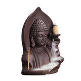 Maxbell Backflow Incense Burner Creative Buddha Statue for Relaxation Bedroom Office