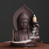 Maxbell Backflow Incense Burner Creative Buddha Statue for Relaxation Bedroom Office