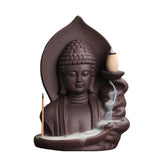Maxbell Backflow Incense Burner Creative Buddha Statue for Relaxation Bedroom Office