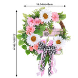 Maxbell Car Wreath Artificial Leaves Car Wreath for Car Decorations Front Door Porch