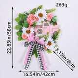 Maxbell Car Wreath Artificial Leaves Car Wreath for Car Decorations Front Door Porch