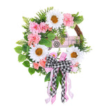 Maxbell Car Wreath Artificial Leaves Car Wreath for Car Decorations Front Door Porch