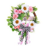 Maxbell Car Wreath Artificial Leaves Car Wreath for Car Decorations Front Door Porch