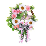 Maxbell Car Wreath Artificial Leaves Car Wreath for Car Decorations Front Door Porch