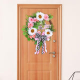 Maxbell Car Wreath Artificial Leaves Car Wreath for Car Decorations Front Door Porch