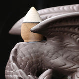 Maxbell Backflow Incense Burner Dragon Room Decor for Living Room Desktop Relaxation