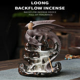 Maxbell Backflow Incense Burner Dragon Room Decor for Living Room Desktop Relaxation