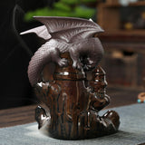 Maxbell Backflow Incense Burner Dragon Room Decor for Living Room Desktop Relaxation