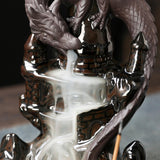 Maxbell Backflow Incense Burner Dragon Room Decor for Living Room Desktop Relaxation