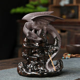 Maxbell Backflow Incense Burner Dragon Room Decor for Living Room Desktop Relaxation