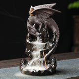 Maxbell Backflow Incense Burner Dragon Room Decor for Living Room Desktop Relaxation