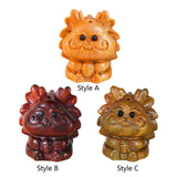 Maxbell Mini Wood Carved Dragon Figurine Cute for Chinese Spring Festival Home Decor Style A