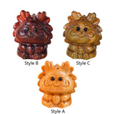 Maxbell Mini Wood Carved Dragon Figurine Cute for Chinese Spring Festival Home Decor Style A
