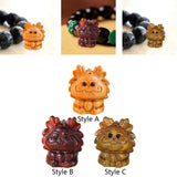 Maxbell Mini Wood Carved Dragon Figurine Cute for Chinese Spring Festival Home Decor Style A