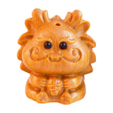 Maxbell Mini Wood Carved Dragon Figurine Cute for Chinese Spring Festival Home Decor Style A