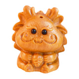 Maxbell Mini Wood Carved Dragon Figurine Cute for Chinese Spring Festival Home Decor Style A