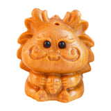 Maxbell Mini Wood Carved Dragon Figurine Cute for Chinese Spring Festival Home Decor Style A