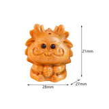 Maxbell Mini Wood Carved Dragon Figurine Cute for Chinese Spring Festival Home Decor Style A