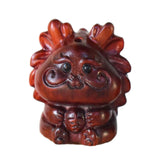 Maxbell Mini Wood Carved Dragon Figurine Cute for Chinese Spring Festival Home Decor Style B