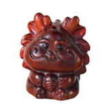 Maxbell Mini Wood Carved Dragon Figurine Cute for Chinese Spring Festival Home Decor Style B