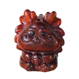 Maxbell Mini Wood Carved Dragon Figurine Cute for Chinese Spring Festival Home Decor Style B