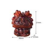 Maxbell Mini Wood Carved Dragon Figurine Cute for Chinese Spring Festival Home Decor Style B
