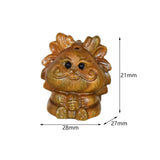 Maxbell Mini Wood Carved Dragon Figurine Cute for Chinese Spring Festival Home Decor Style C