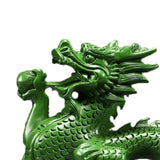 Maxbell Wooden Carved Chinese Dragon Figurine 12cm Spring Festival for Desktop Decor Style D