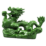 Maxbell Wooden Carved Chinese Dragon Figurine 12cm Spring Festival for Desktop Decor Style D