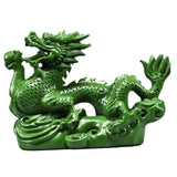 Maxbell Wooden Carved Chinese Dragon Figurine 12cm Spring Festival for Desktop Decor Style D