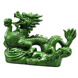 Maxbell Wooden Carved Chinese Dragon Figurine 12cm Spring Festival for Desktop Decor Style D