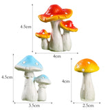 Maxbell 3Pcs Mini Mushroom Figurines Fairy Garden Decoration for Plant Pot Fish Tank