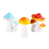 Maxbell 3Pcs Mini Mushroom Figurines Fairy Garden Decoration for Plant Pot Fish Tank