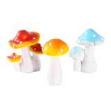 Maxbell 3Pcs Mini Mushroom Figurines Fairy Garden Decoration for Plant Pot Fish Tank