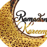 Maxbell Moon Lamp Ramadan Decorative Lantern for Desktop Bedroom Islamic Table Decor Electric Copper Wire