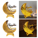Maxbell Moon Lamp Ramadan Decorative Lantern for Desktop Bedroom Islamic Table Decor Electric Copper Wire
