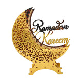 Maxbell Moon Lamp Ramadan Decorative Lantern for Desktop Bedroom Islamic Table Decor USB Copper Wire