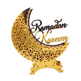 Maxbell Moon Lamp Ramadan Decorative Lantern for Desktop Bedroom Islamic Table Decor USB Copper Wire